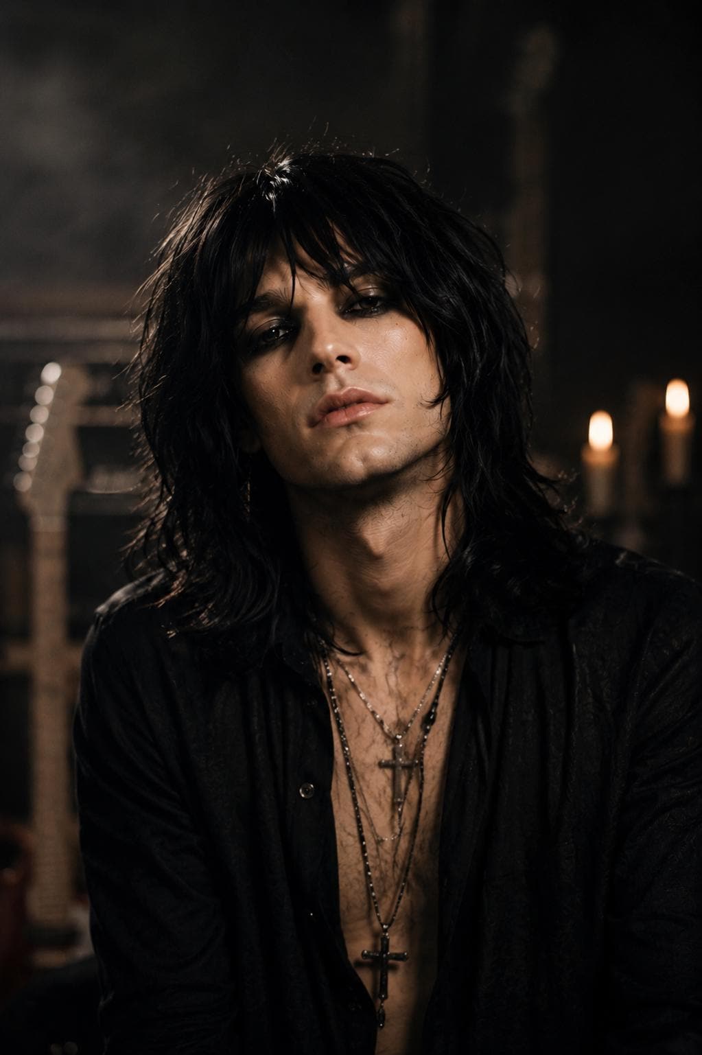 Sabbath | Black Layered Shag 70s Rocker Wig
