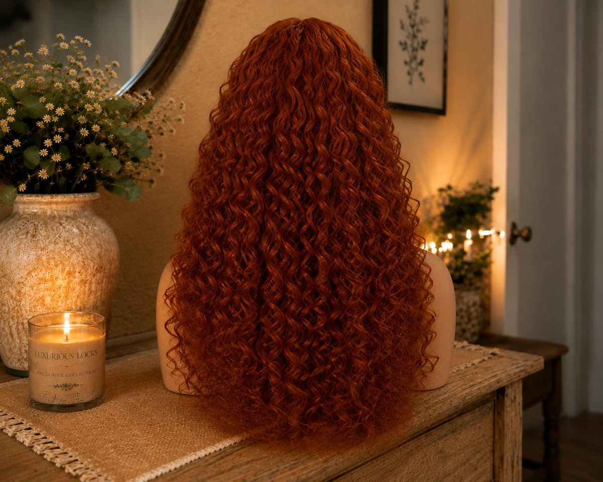 Ailsa | Long Curly Auburn Celtic Fantasy Wig