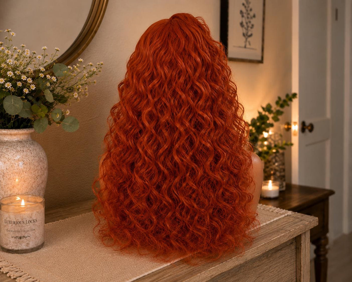 Fiametta | Copper Red Curly Fantasy Wig