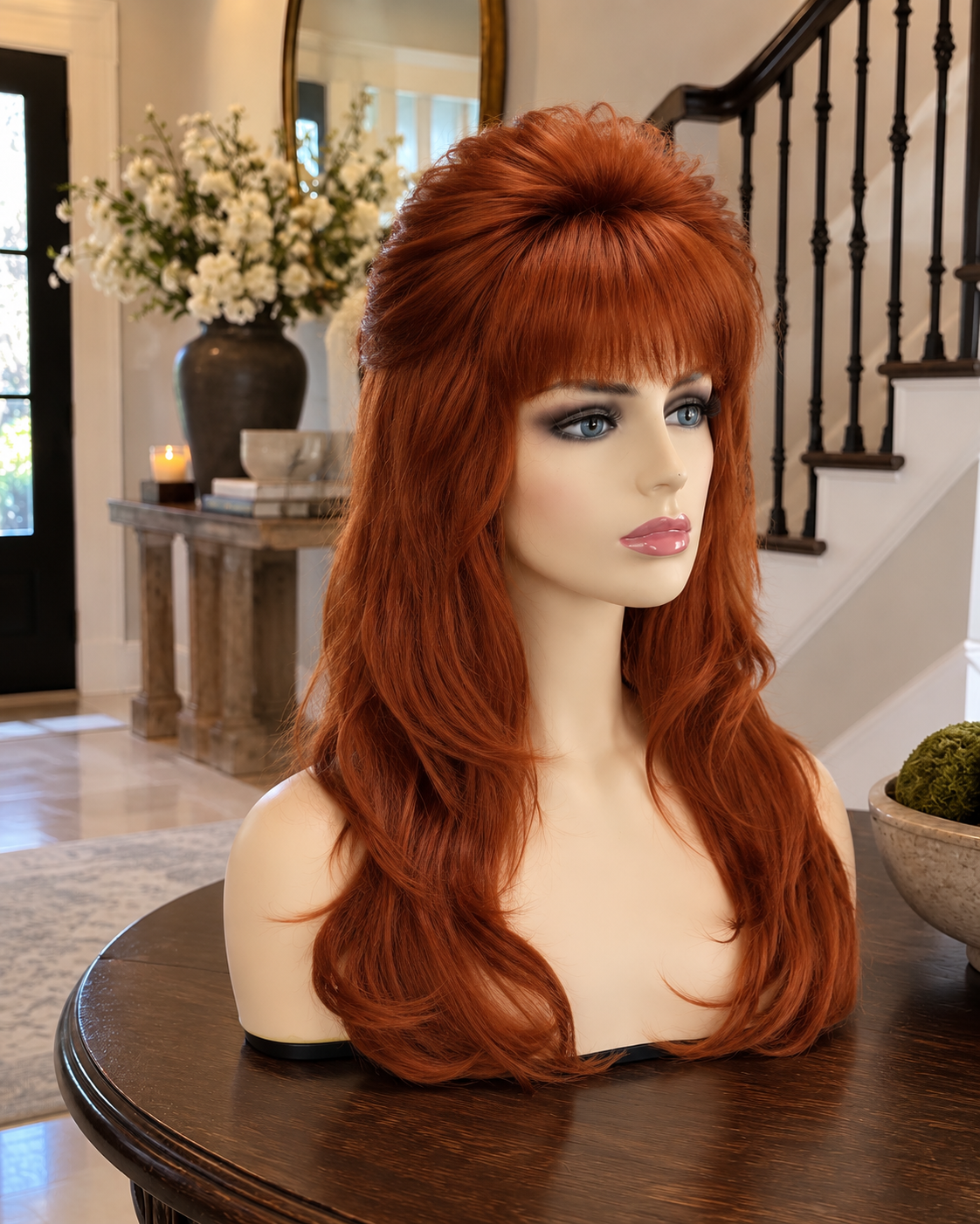 Bonnie | Auburn Bouffant 80s & 90s Retro Costume Wig
