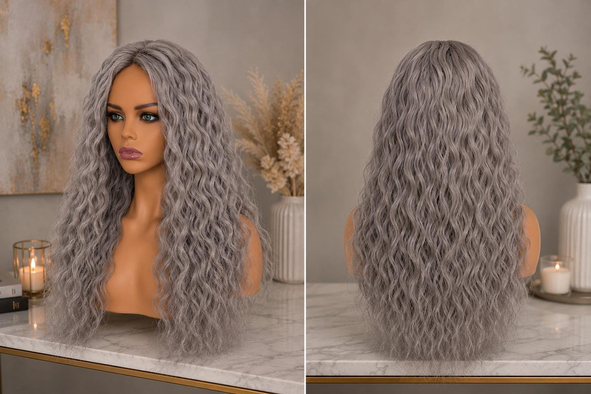 Frostwyn | Long Silver Gray Wavy Ice Queen Wig