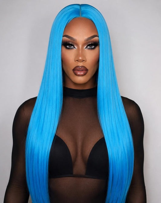Aqua | Electric Blue Straight Wig