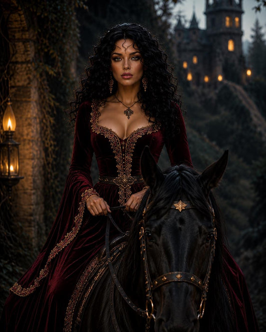 Mother of Midnight | Long Black Curly Witch Wig