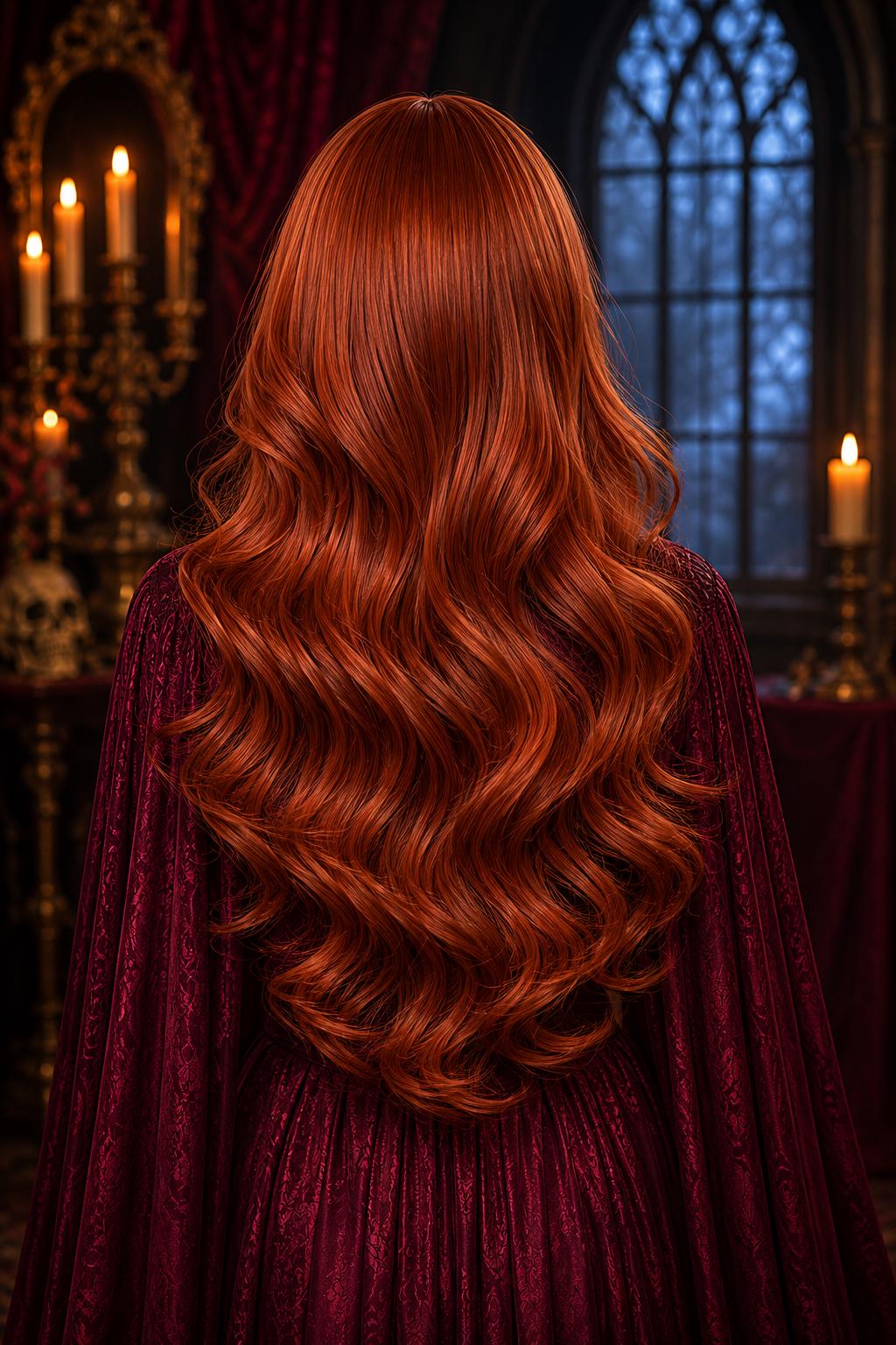 Scarlet Witch | Long Auburn Copper Waves Fantasy Wig