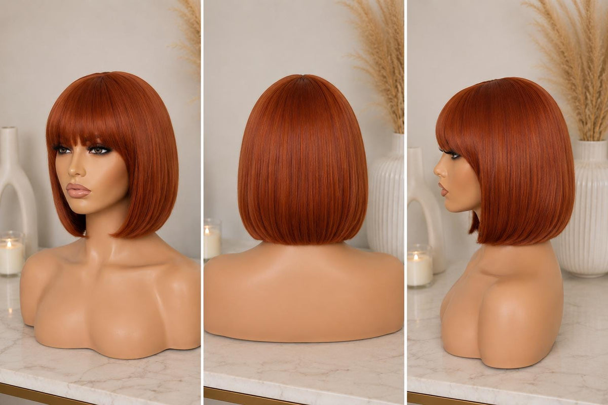 Claire | Auburn A-Line Bob Synthetic Wig