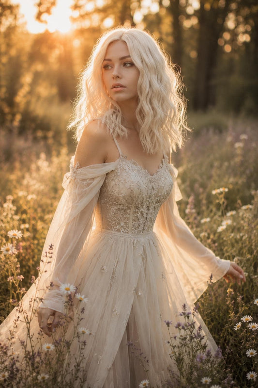 Elowen | Platinum Blonde Wavy Fantasy Wig
