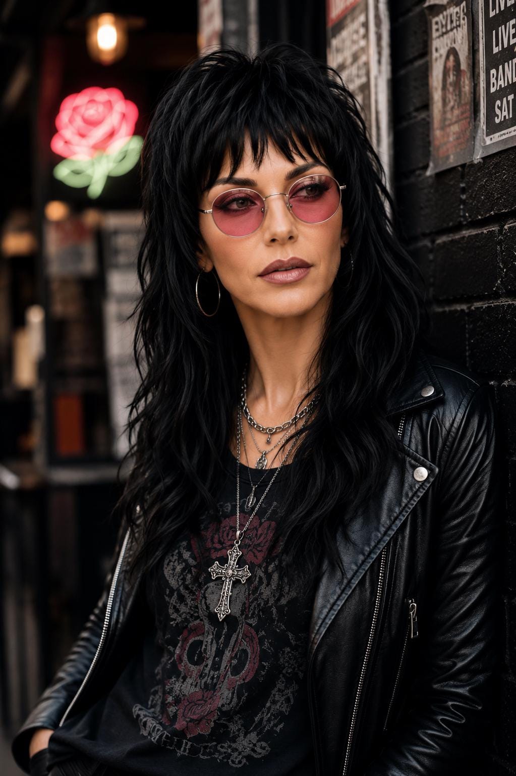 Jett | Black Layered Rocker Shag Mullet Wig