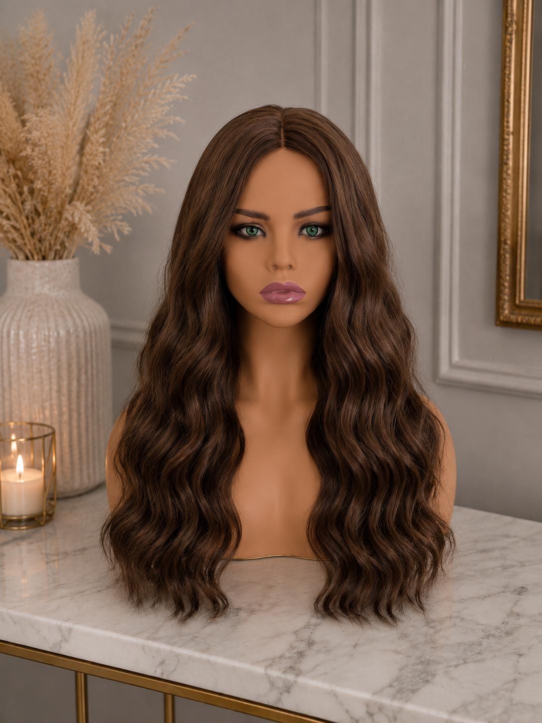 Caroline | Long Chocolate Brown Wavy Wig