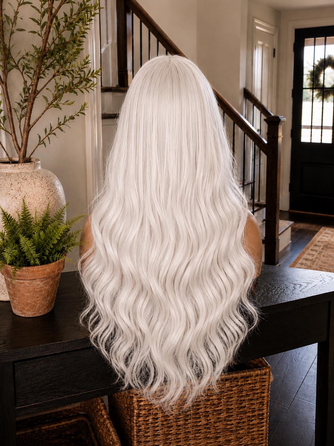 Selene | Long Silver Ice Queen Fantasy Wig