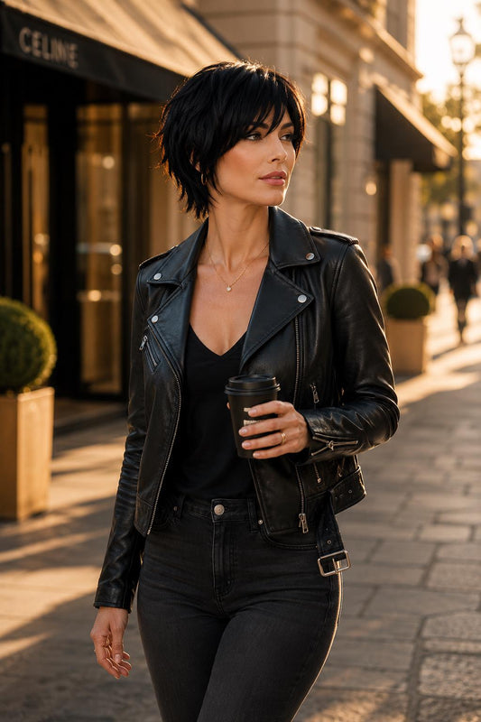 Sloane | Short Black Textured Pixie Shag Wig