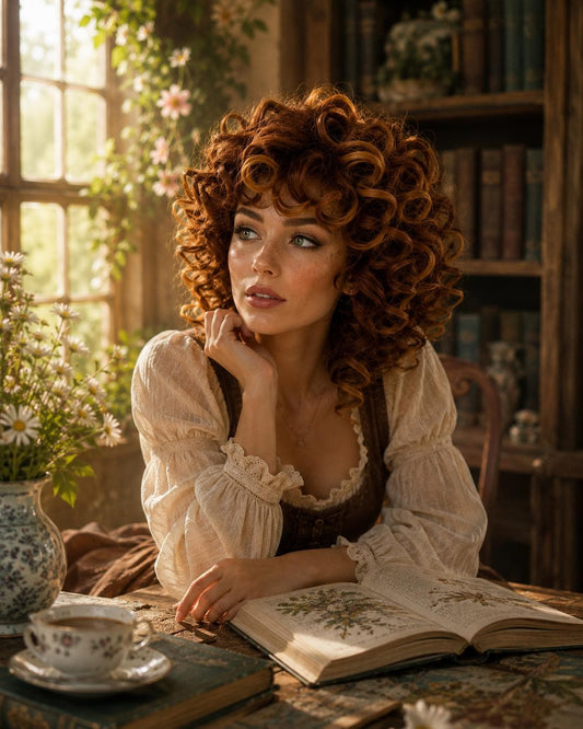 Honeybell | Curly Auburn Cottagecore Fantasy Wig
