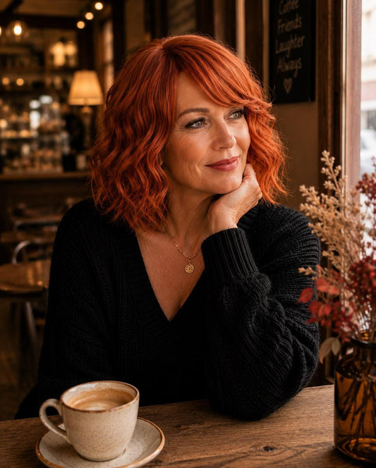 Scarlett Rose | Short Copper Auburn Wavy Retro Glam Wig
