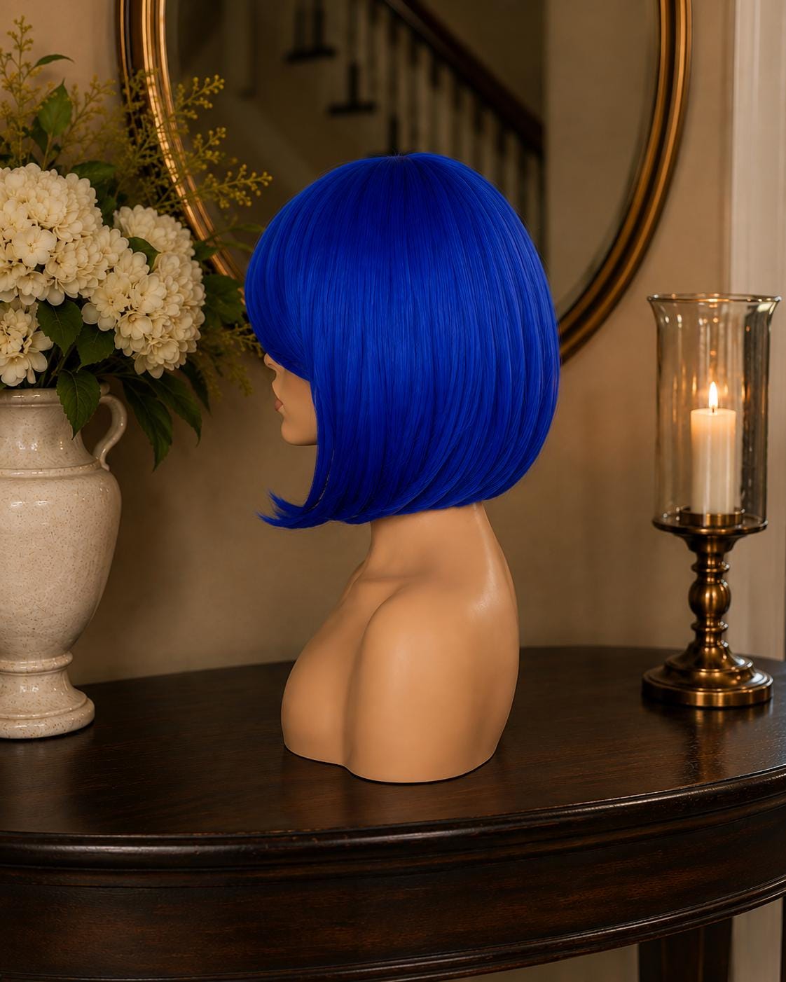 Blue Hollow | Electric Blue Dark Fantasy Bob Wig