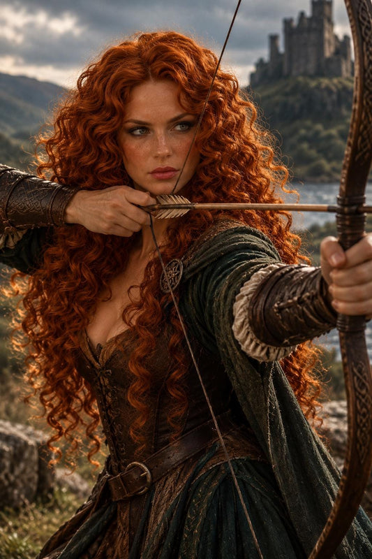 Ailsa | Long Curly Auburn Celtic Fantasy Wig