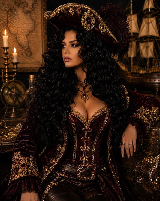 Black Tide Queen | Long Black Curly Gothic Wig