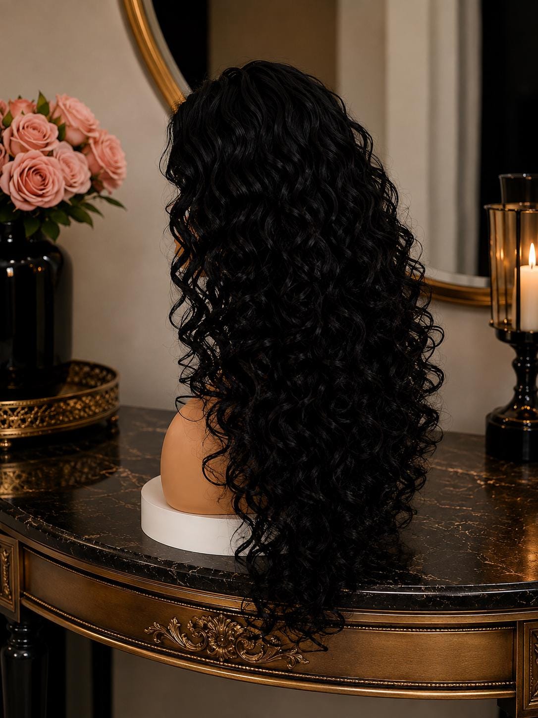 Mother of Midnight | Long Black Curly Witch Wig