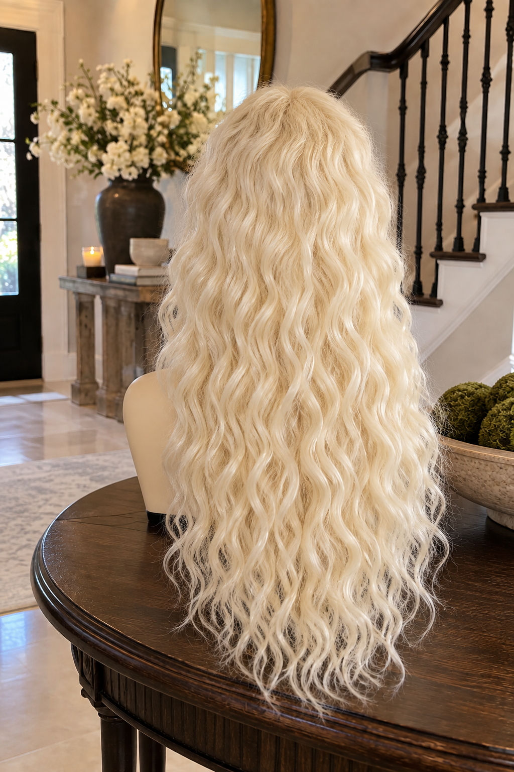 Aphrodite | Long Platinum Blonde Wavy Greek Goddess Wig