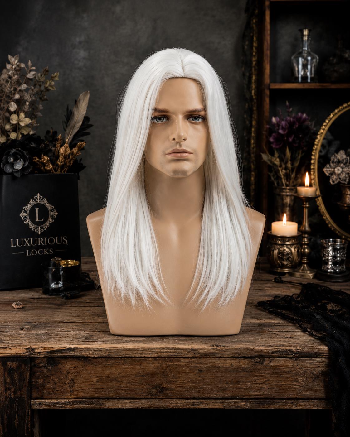 Lucien | Long Ice White Layered Fantasy Wig