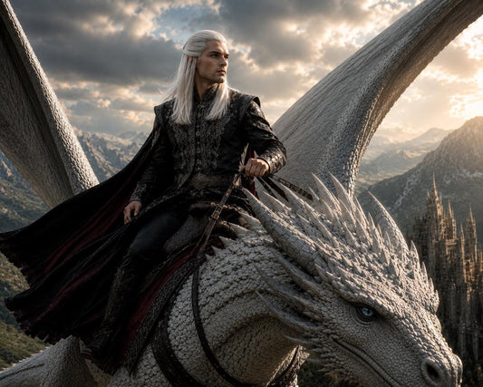 Dragon Lord | Platinum White Men's Fantasy Wig