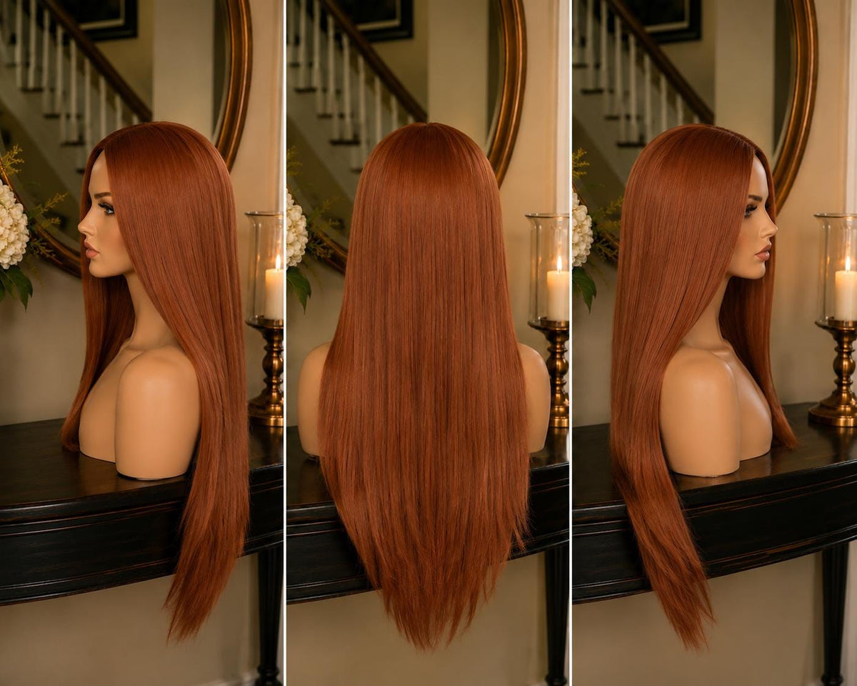 Rowan | Long Straight Copper Wig