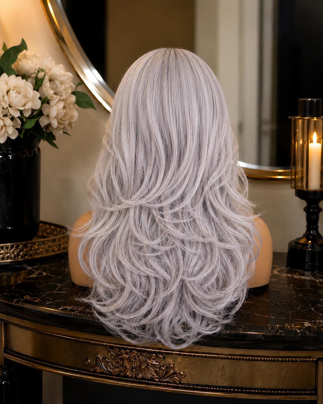 Lunaria | Silver Enchanted Waves Synthetic Wig