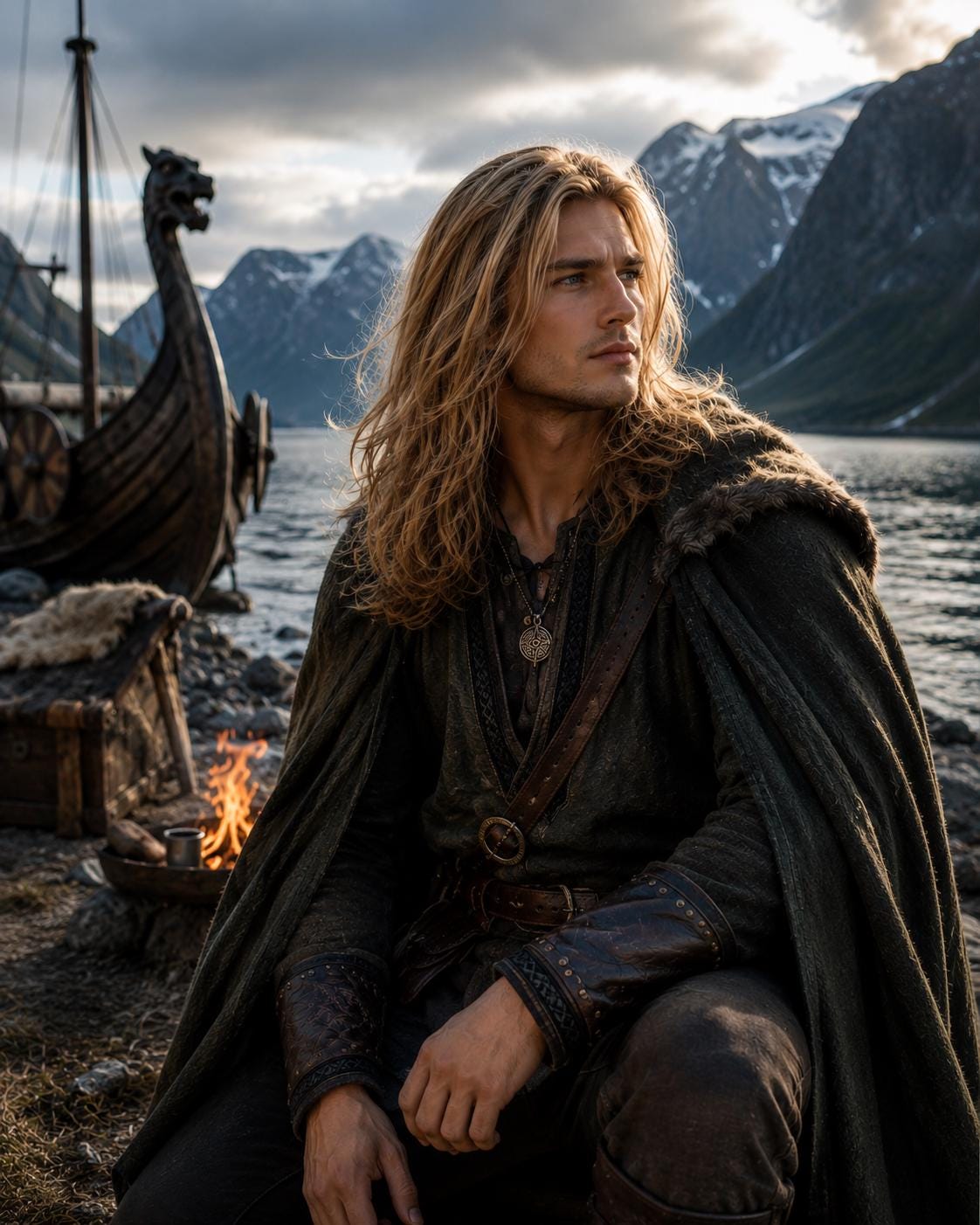 Leif | Men’s Long Ash Blonde Norse Wig