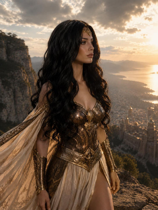Amazonian Glory | Dark Wavy Warrior Wig
