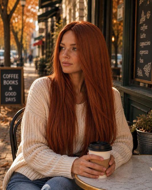 Rowan | Long Straight Copper Wig