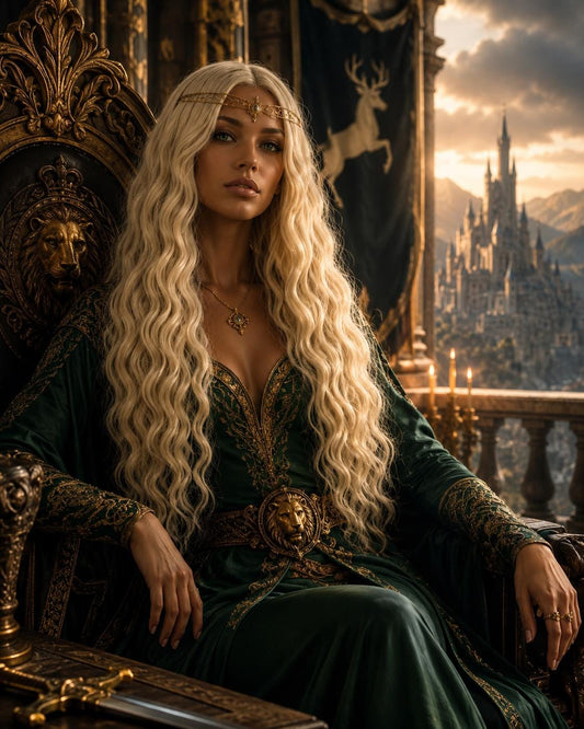 Terrasen Queen | Long Champagne Blonde Wavy Fantasy Wig