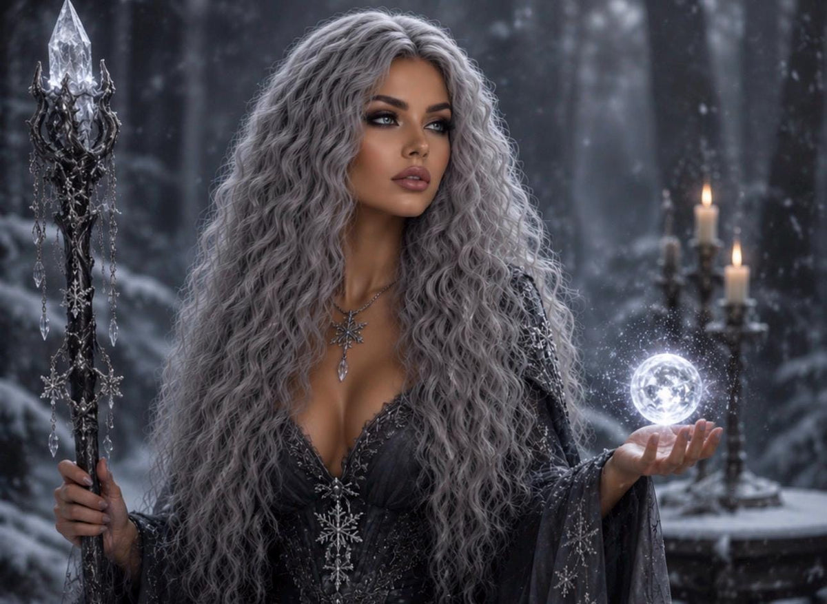 Frostwyn | Long Silver Gray Wavy Ice Queen Wig