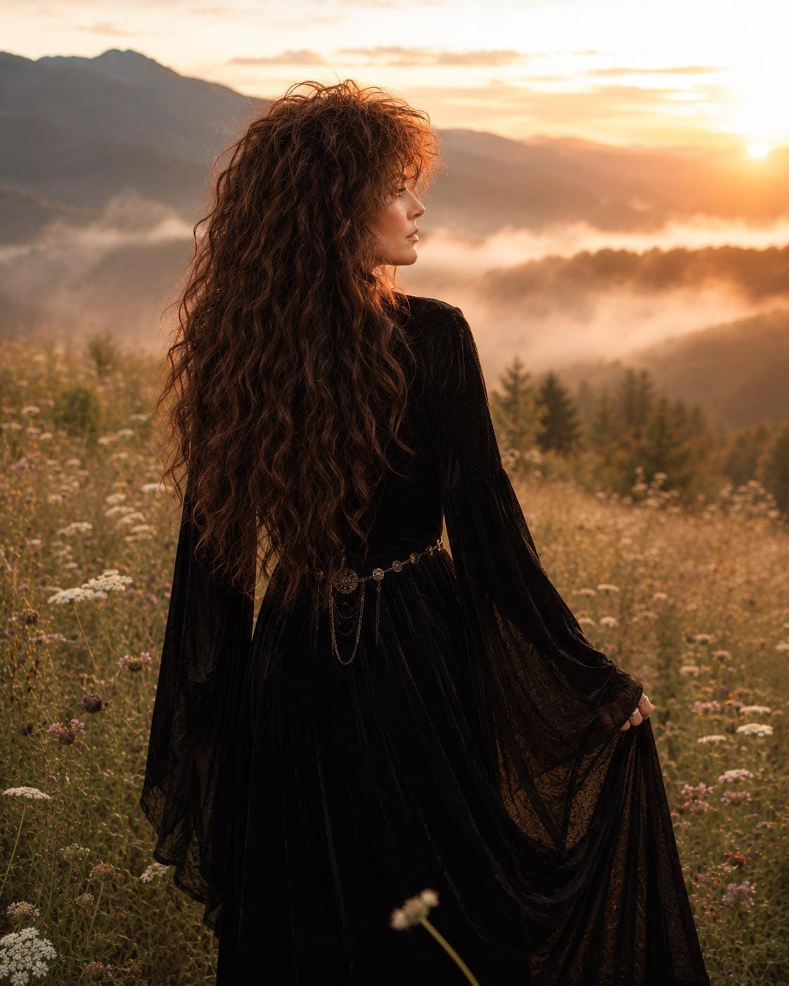 Tempest | Long Brunette Boho Fantasy Wig