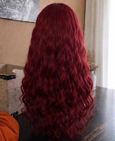 Ruby | Long Burgundy Wavy Vintage Glam Wig