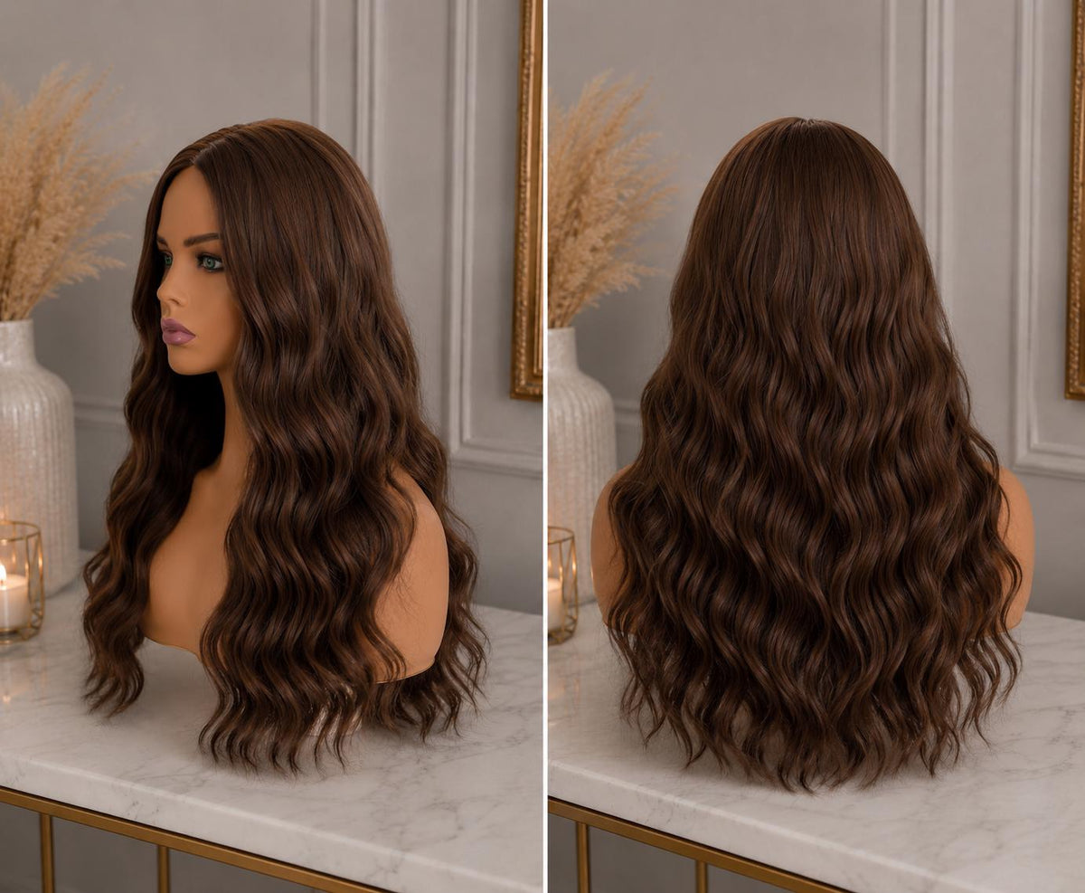 Caroline | Long Chocolate Brown Wavy Wig