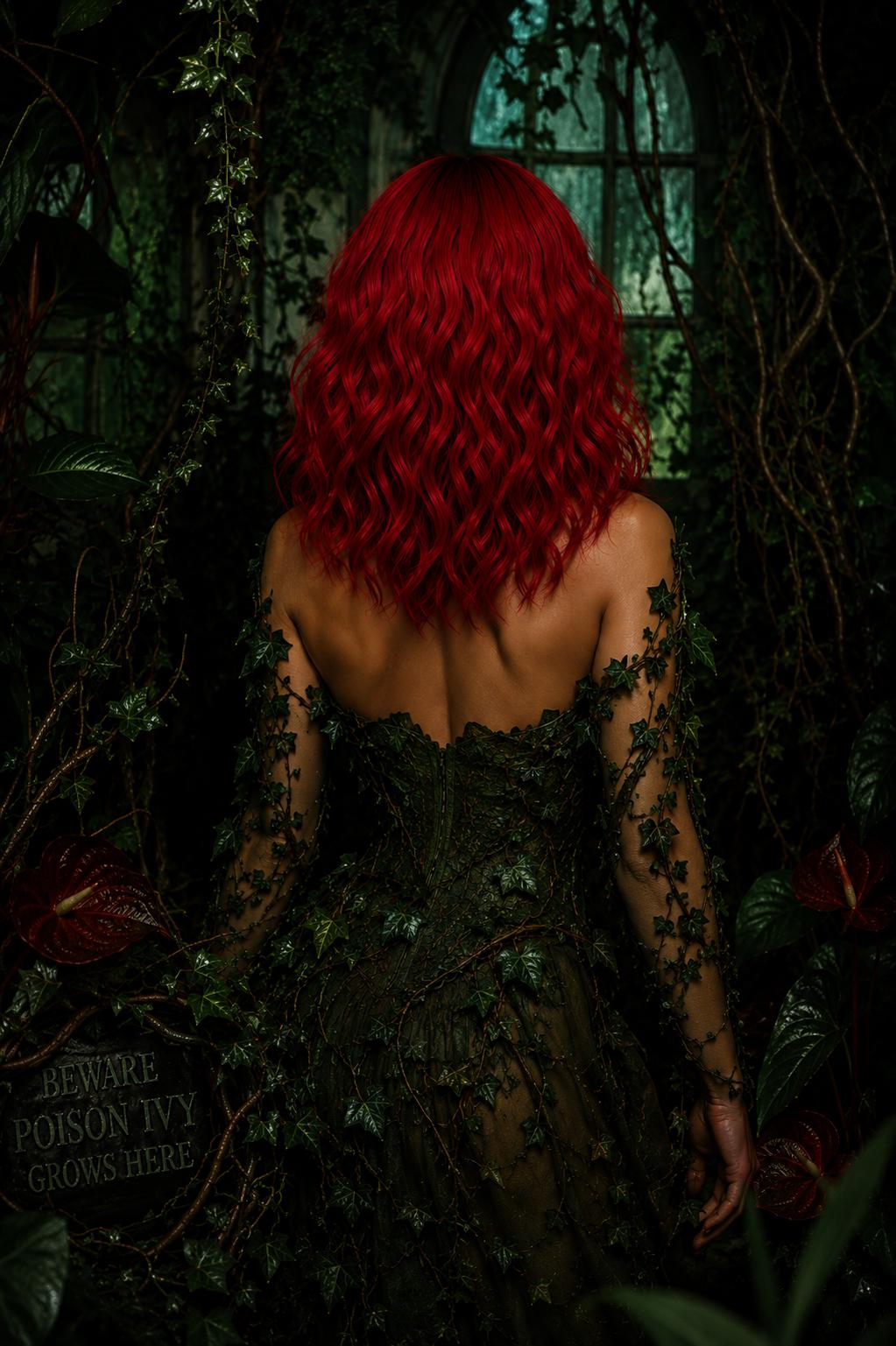Nightshade | Vivid Crimson Red Villain Fantasy Wig