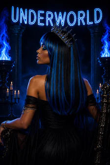Nyxis | Blue & Black Fantasy Goddess Wig