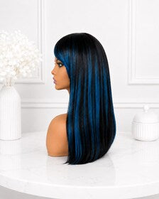 Nyxis | Blue & Black Fantasy Goddess Wig