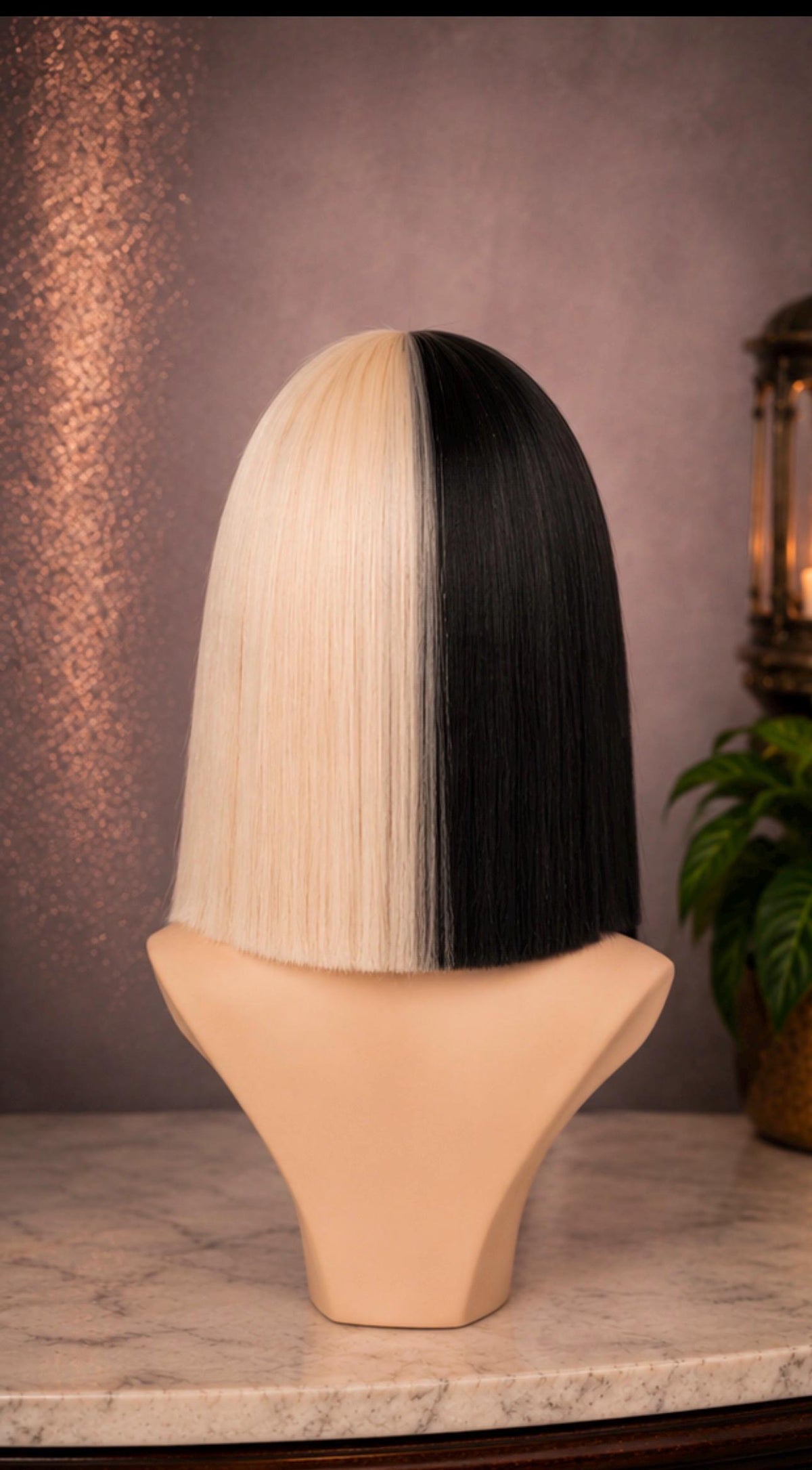 Split Decision | Black & Blonde Two-Tone Bob Wig